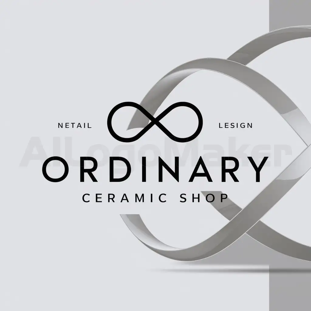 LOGO-Design-For-Ordinary-Ceramic-Shop-Infinity-Symbol-with-Clean-Lines-for-Retail-Industry