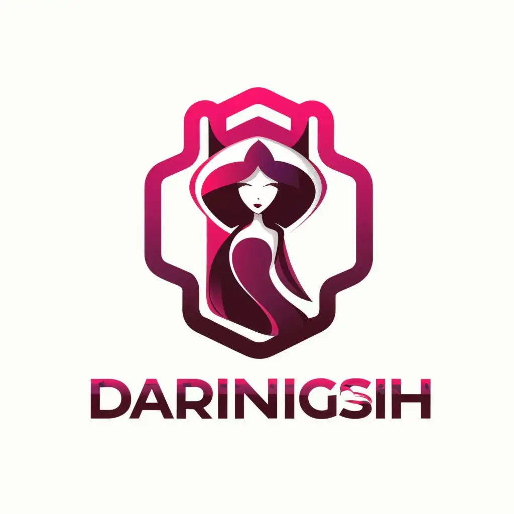 a logo design,with the text "Darningsih", main symbol:futuristic housewife of the loving future,Moderate,be used in Home Family industry,clear background