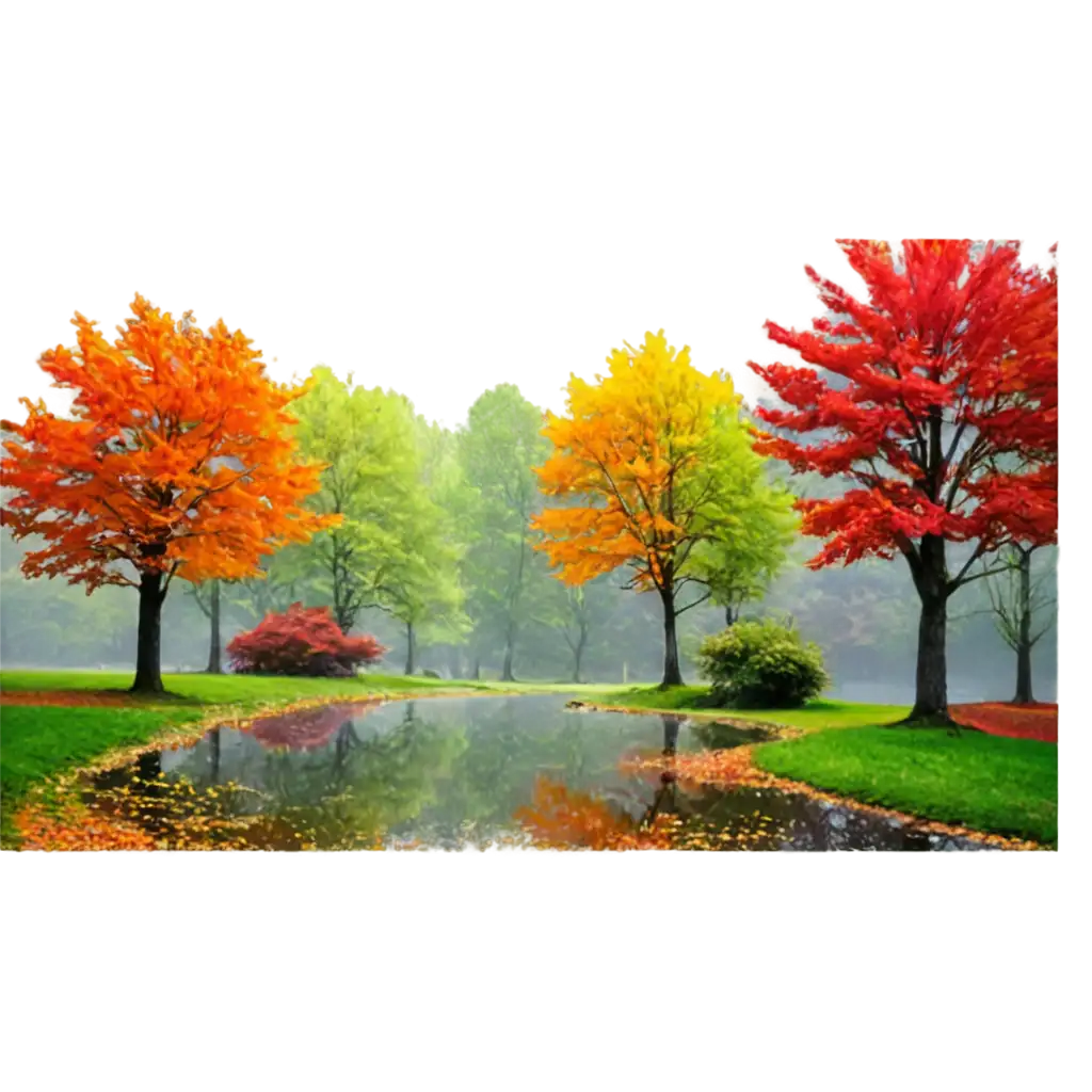 colorful trees landscape