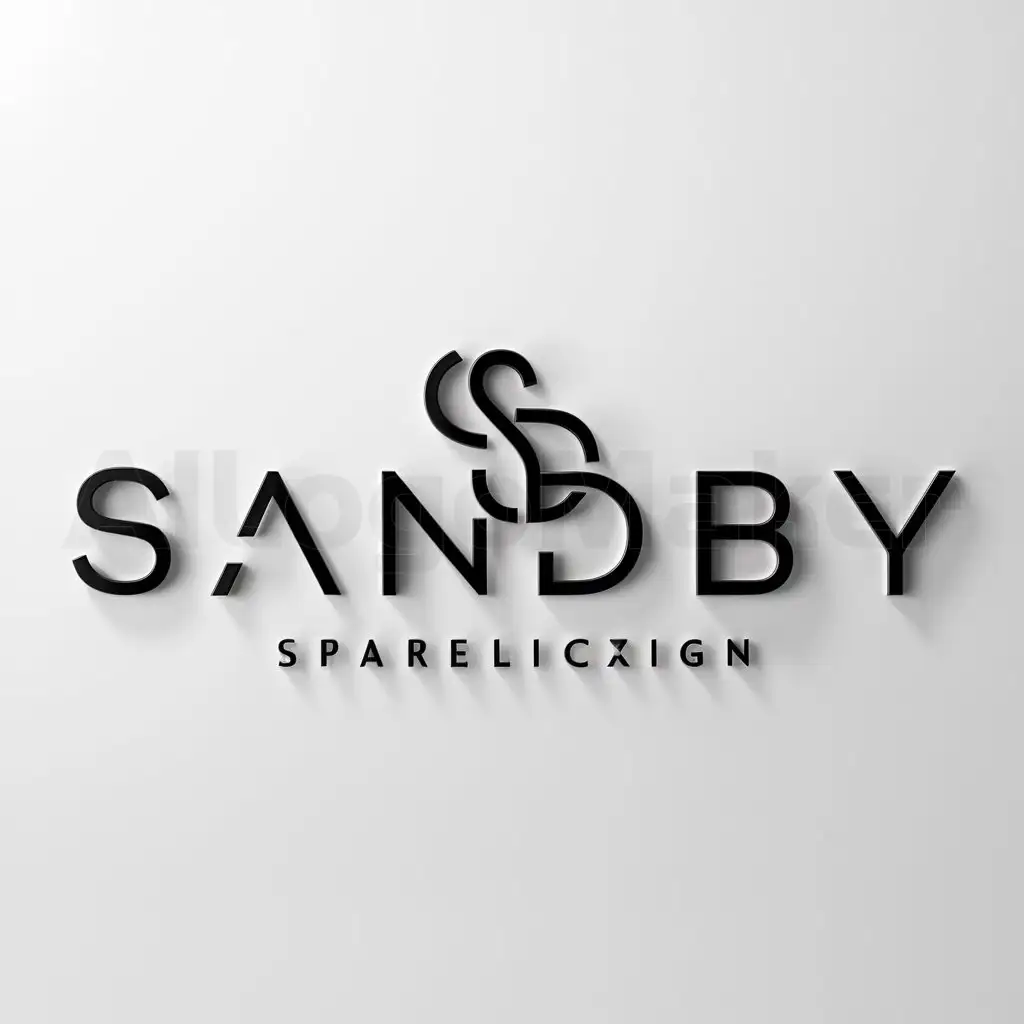 a logo design,with the text "SandbY", main symbol:S&B,Minimalistic,clear background