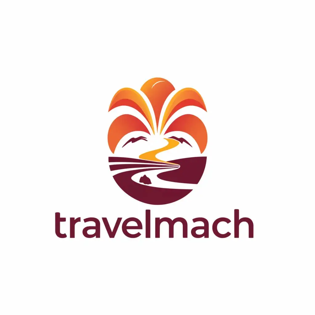 LOGO-Design-For-TravelMatch-Adventure-Road-and-Beach-Theme-with-Rafflesia-Blossom