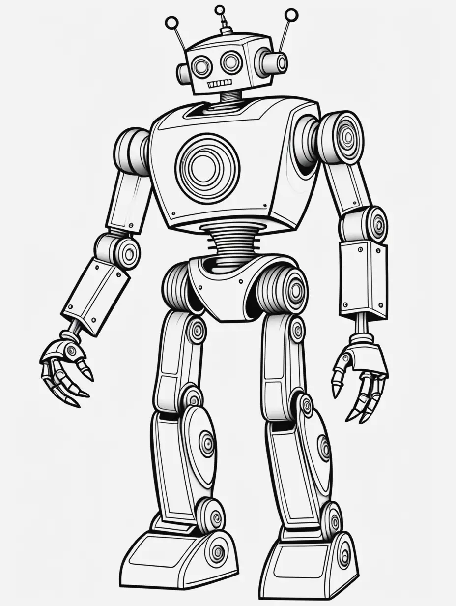 robot for coloring book