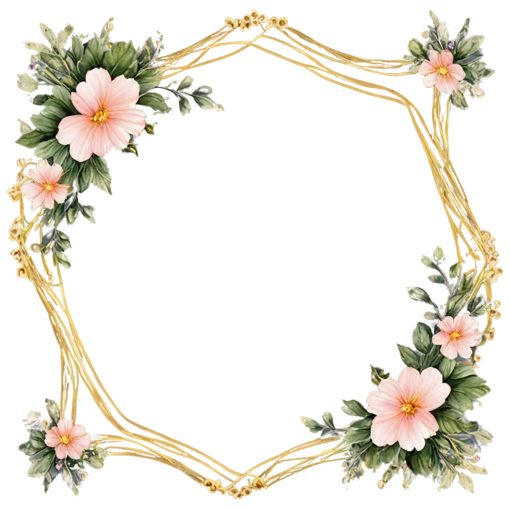 Exquisite-PNG-Flower-Design-Motif-Elevate-Your-Decor-with-Stunning-Floral-Frames