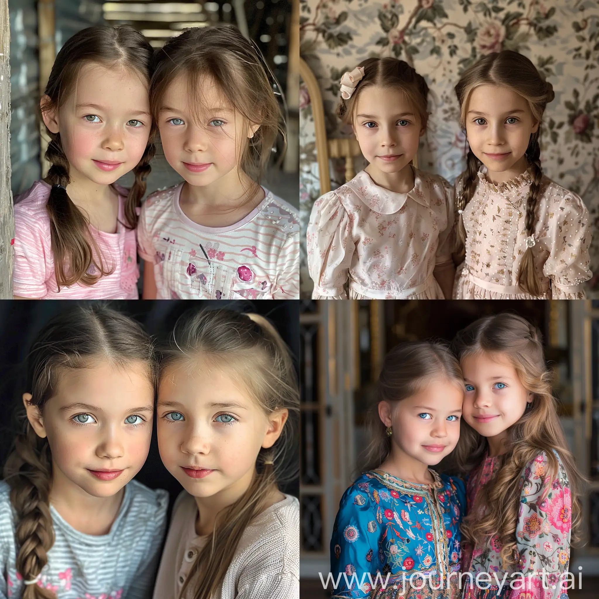 Twin-TenYearOld-Girls-YulinUkrainian-Heritage-Portrait