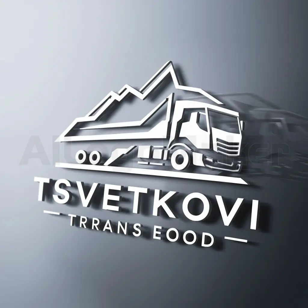 a logo design,with the text "Tsvetkovi Trans EOOD", main symbol:mountain truck, transport services,Moderate,be used in Automotive industry,clear background