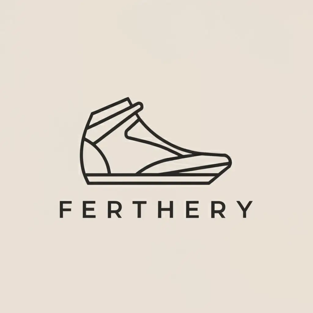 a logo design,with the text "FertHery", main symbol:Sneakers,Minimalistic,be used in Retail industry,clear background