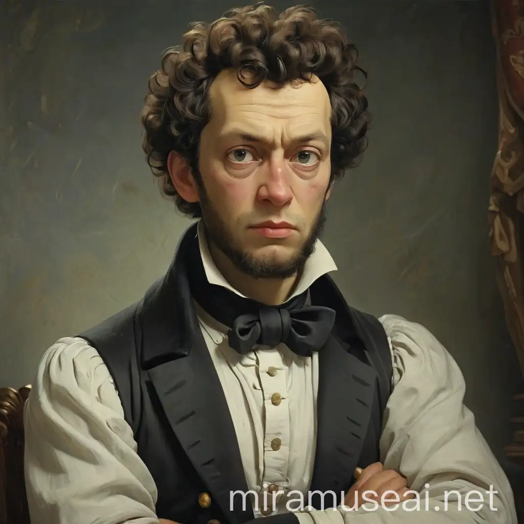 Portrait of Alexander Sergeevich Pushkin Russian Literary Icon