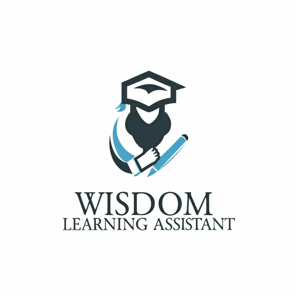 a logo design,with the text "Wisdom Learning Assistant", main symbol:Student,Moderate,be used in Education industry,clear background