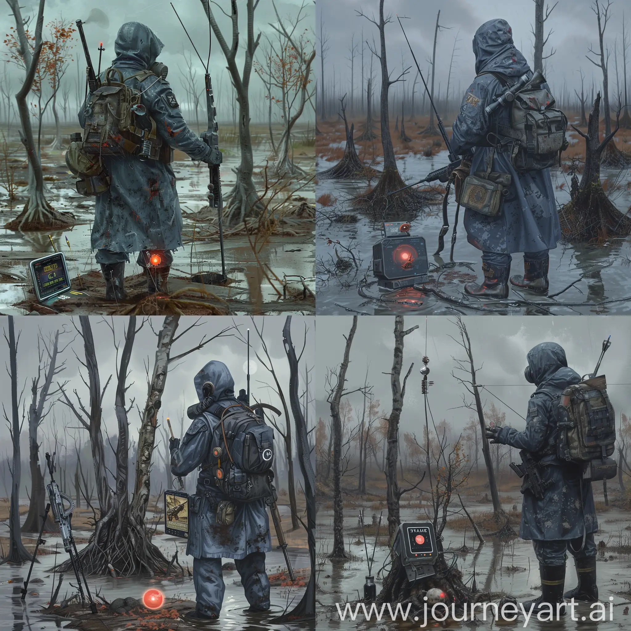 STALKER-Mercenary-Exploring-Swamps-for-Artifacts-with-Sniper-Rifle