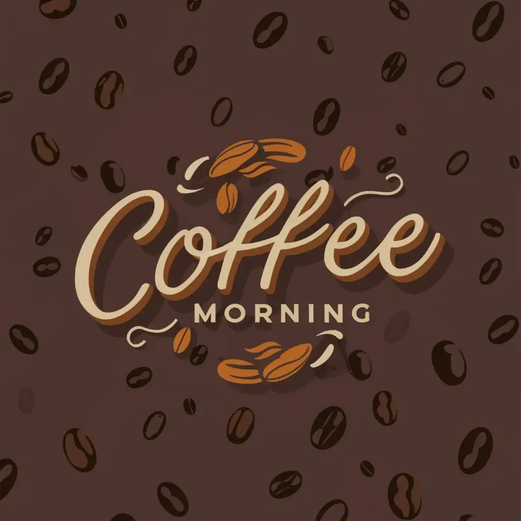 a logo design,with the text "Coffee Morning", main symbol:The logo for "Coffee Morning" incorporates a warm and inviting aesthetic to reflect the cozy atmosphere of a morning coffee experience. The text "Coffee Morning" is crafted in a stylish and legible font, with the word "Coffee" adorned with a creatively designed coffee bean integrated into the lettering. The coffee bean adds a touch of authenticity and serves as a focal point, emphasizing the brand's commitment to quality coffee. The color scheme is rich and earthy, evoking the natural tones associated with coffee beans and morning sunlight, further enhancing the welcoming ambiance of the brand.,Moderate,clear background