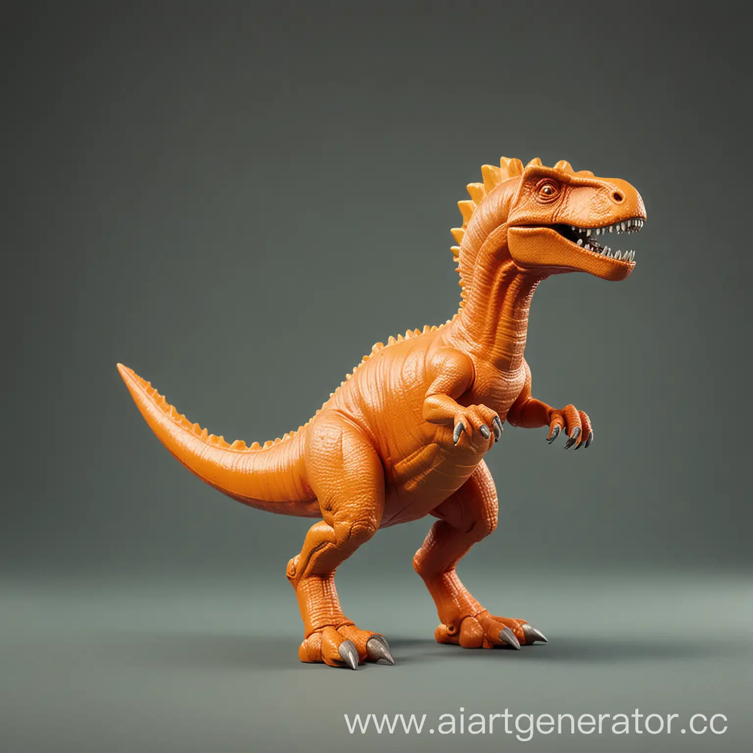 ретро игрушечный пластиковый динозавр на двух ногах png