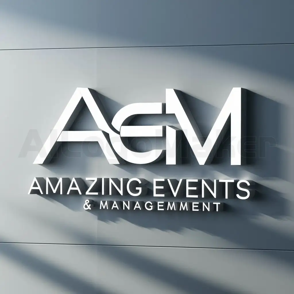 a logo design,with the text "Amazing events & Management", main symbol:use a symbolic combination of alphabets AEM,Moderate,clear background