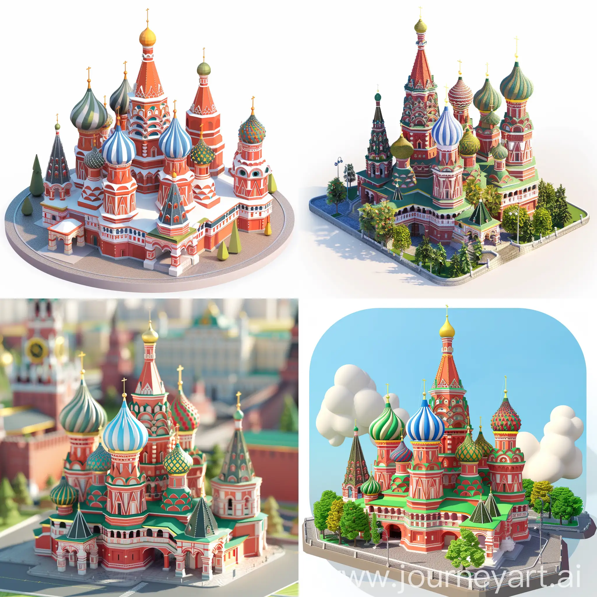 Iconic-3D-Red-Square-in-Moscow-Vibrant-Symbol-of-Russian-Heritage