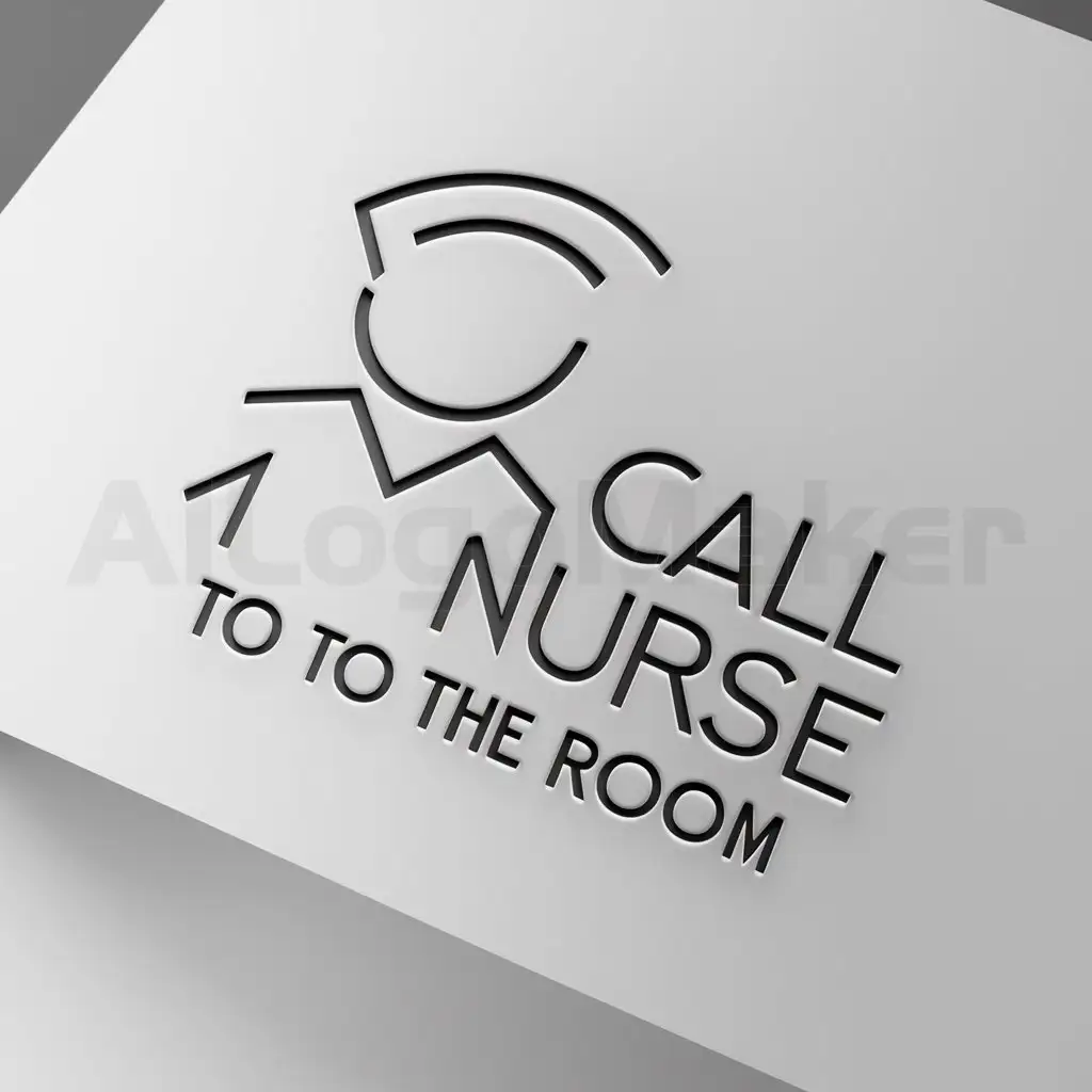 a logo design,with the text "Call nurse to the room", main symbol:nurse,Minimalistic,be used in Medical Dental industry,clear background