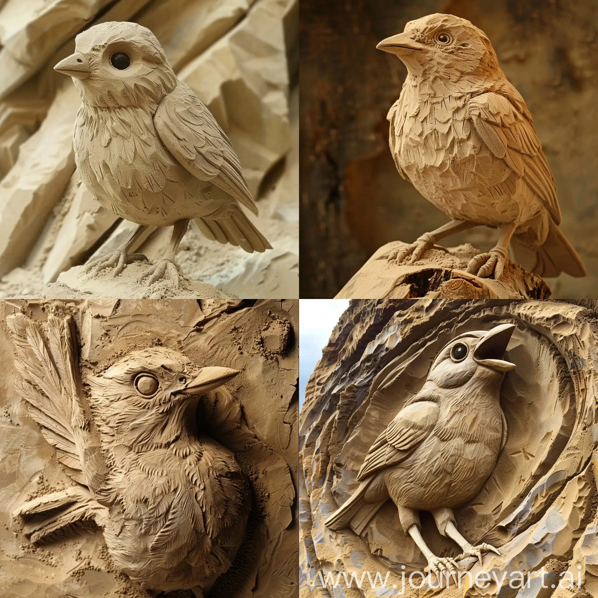 Realistic-Sand-Bird-Sculpture-Lifelike-Avian-Artwork