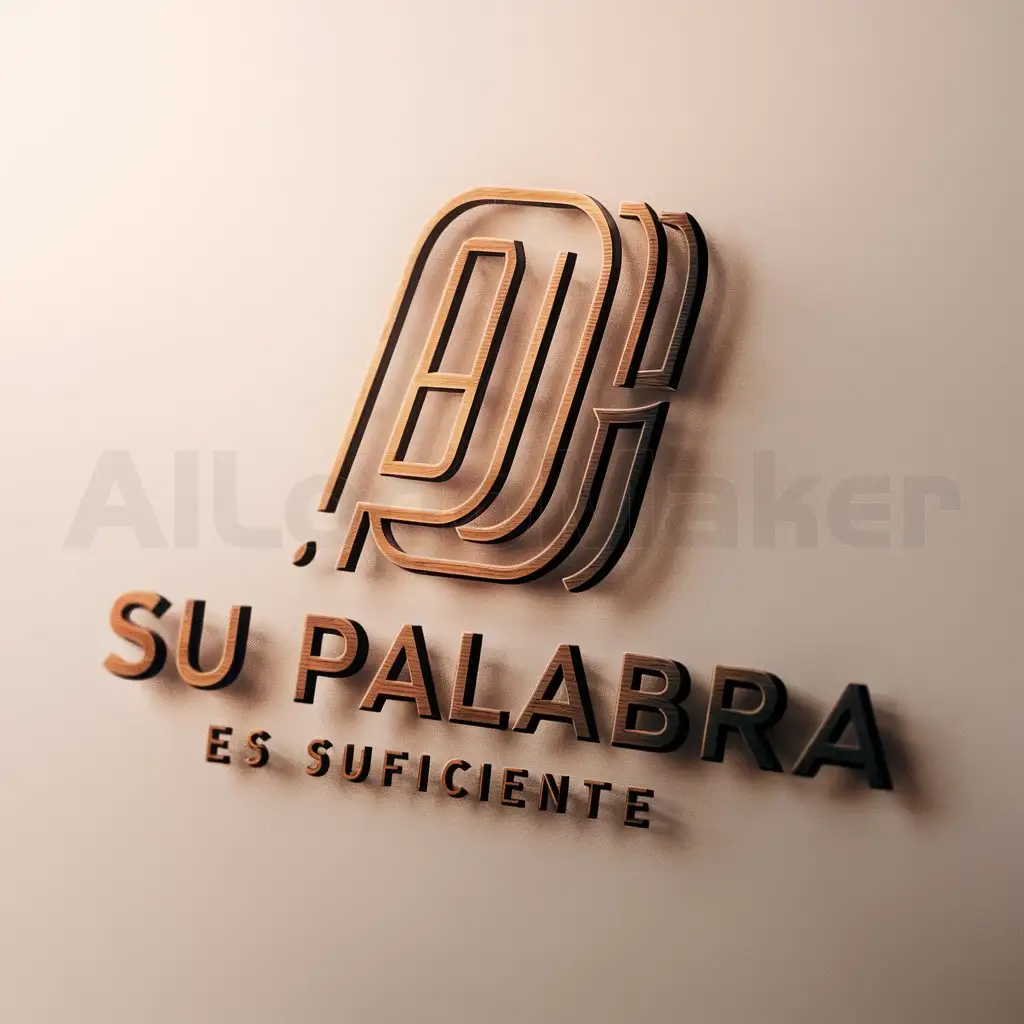 a logo design,with the text "SU PALABRA ES SUFICIENTE", main symbol:BIBLIA,complex,be used in Religious industry,clear background