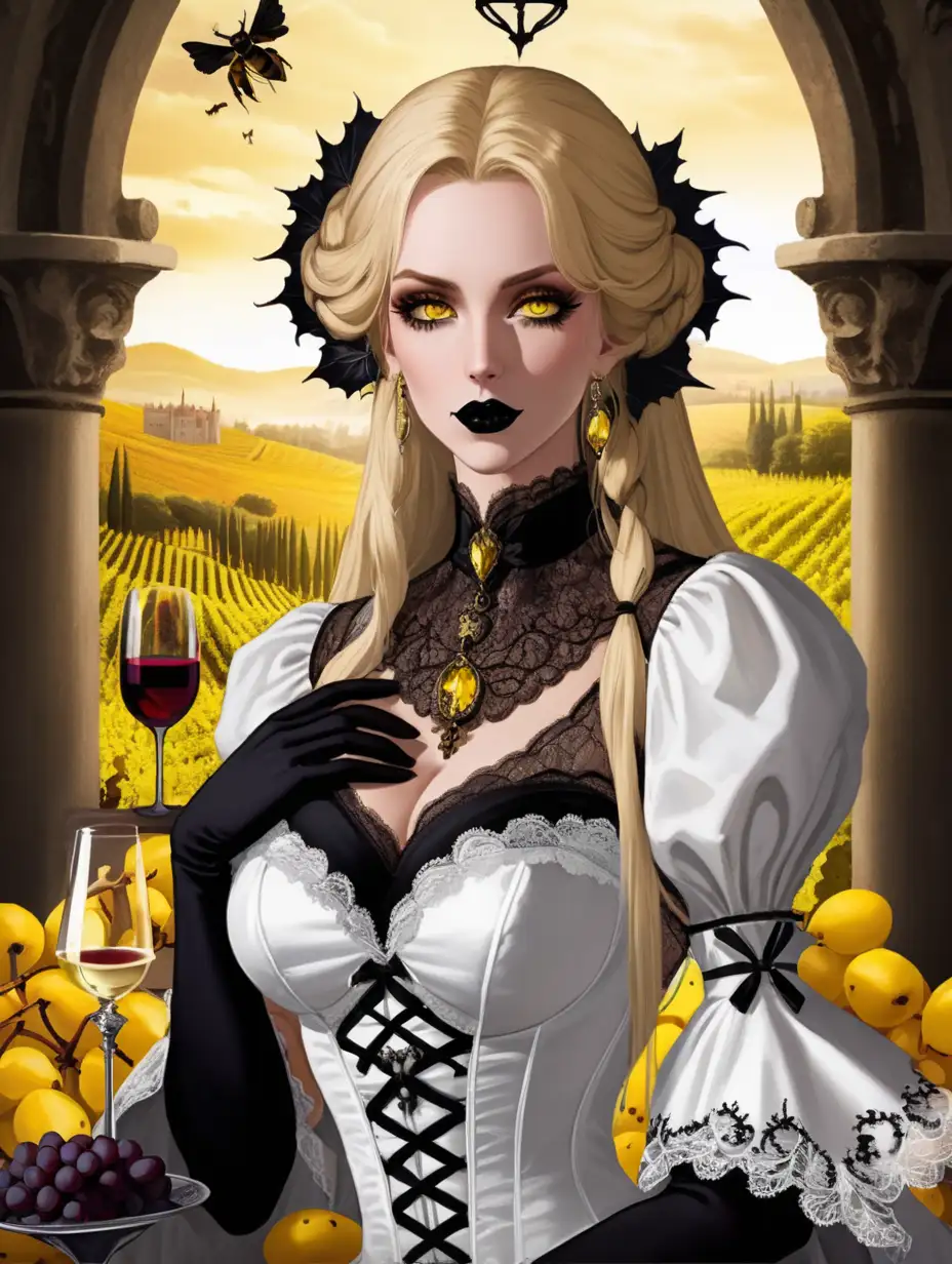 Beautiful-Young-Countess-with-Wine-Glass-in-Renaissance-Estate