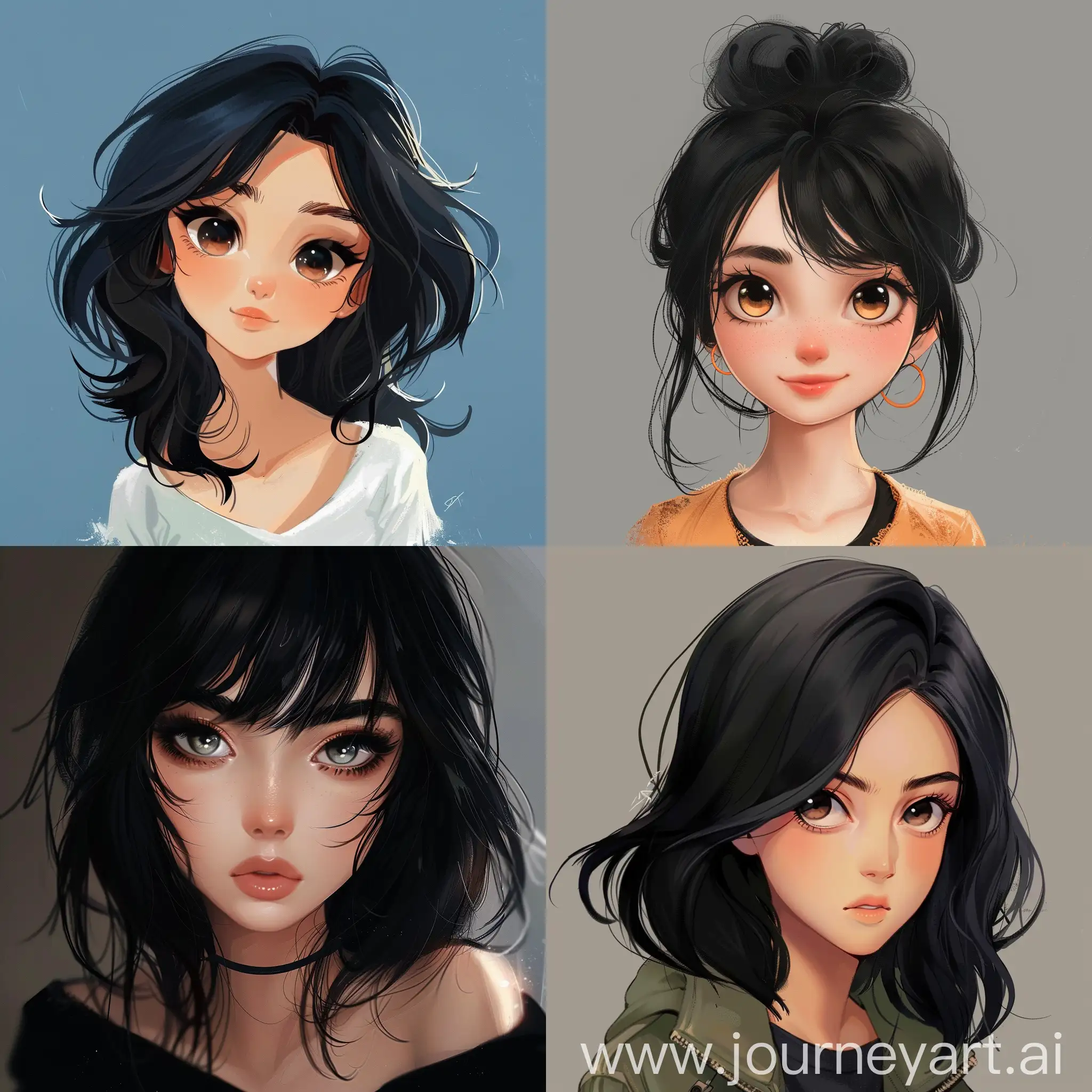 Adorable-Avatar-Girl-with-Black-Hair
