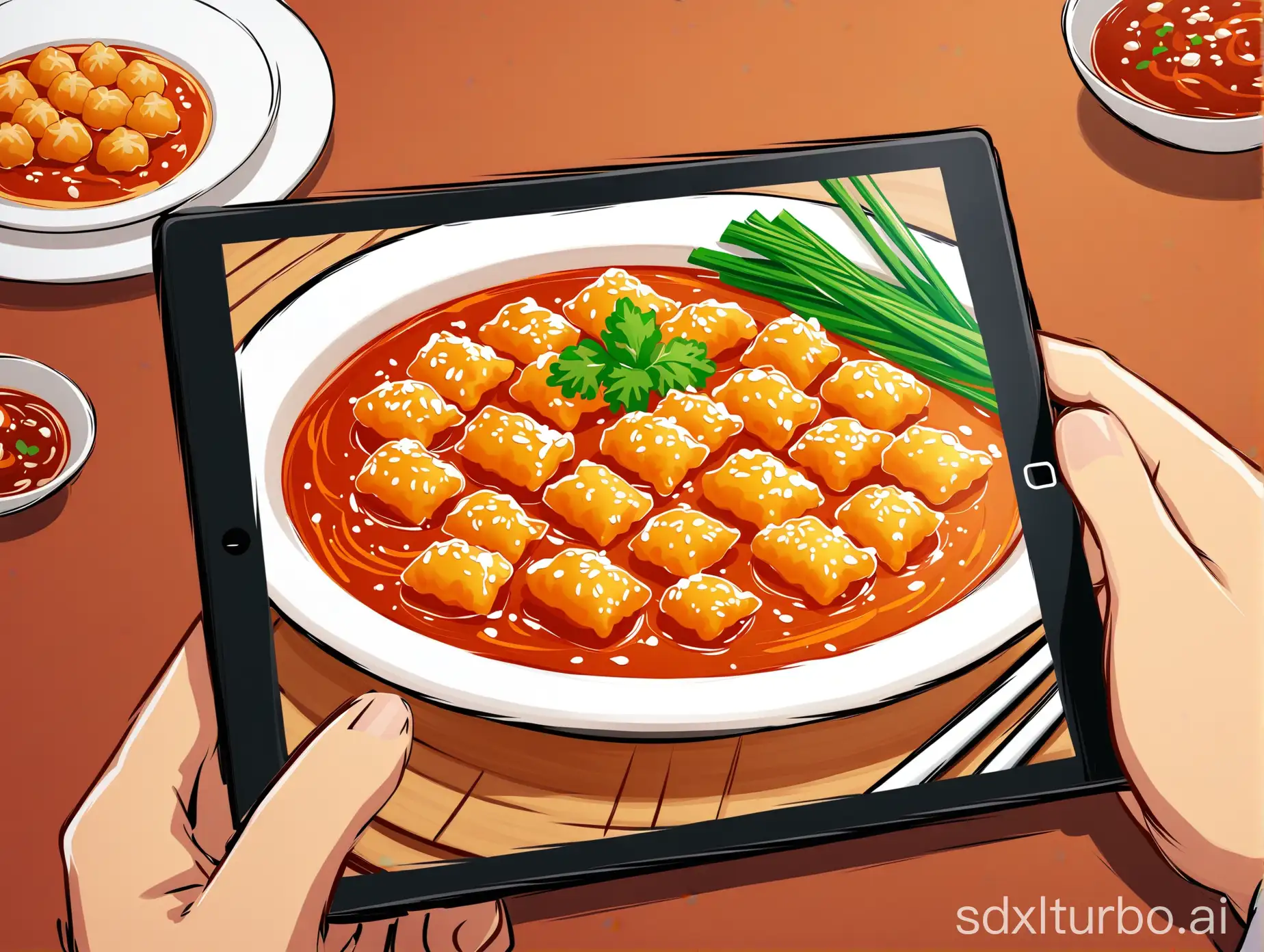 Draw a picture of Chinese Ninghai cuisine as the video cover