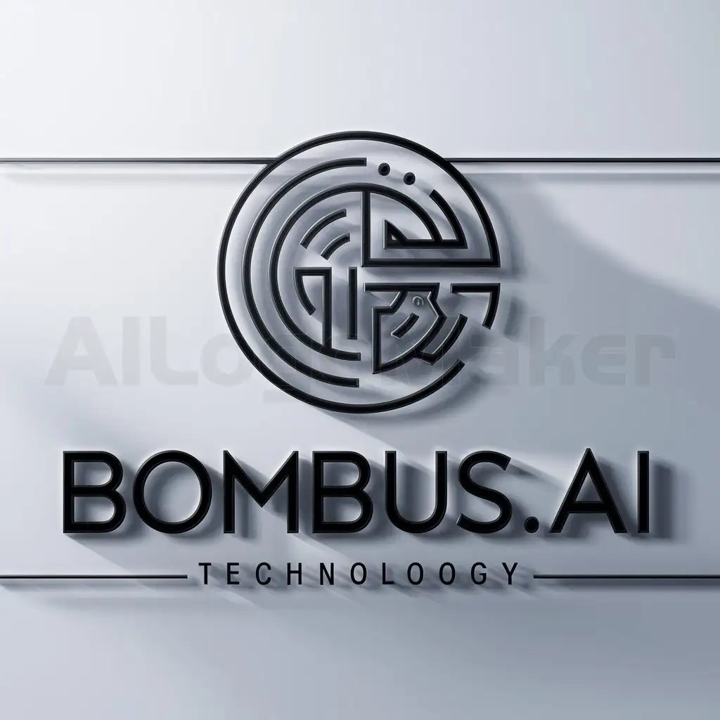 a logo design,with the text "BOMBUS.AI", main symbol:CİRCLE,complex,be used in Technology industry,clear background