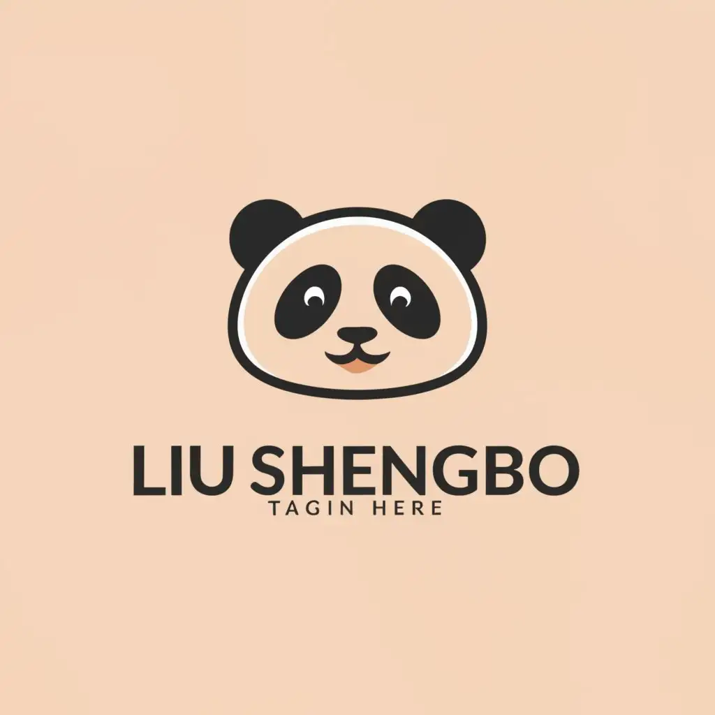 a logo design,with the text "Liu Shengbao", main symbol:panda,Moderate,clear background