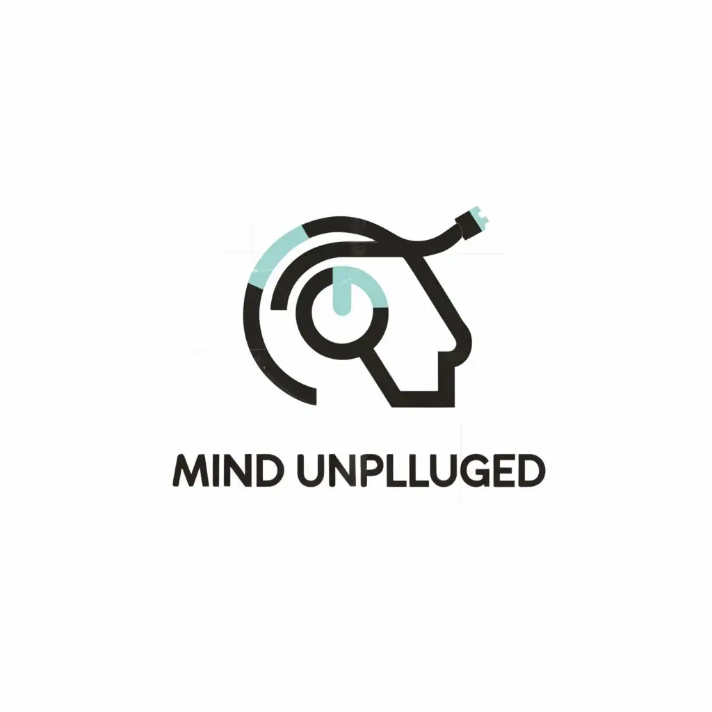 a logo design,with the text 'mind unplugged', main symbol:a mind unplugged,Minimalistic,be used in Finance industry,clear background