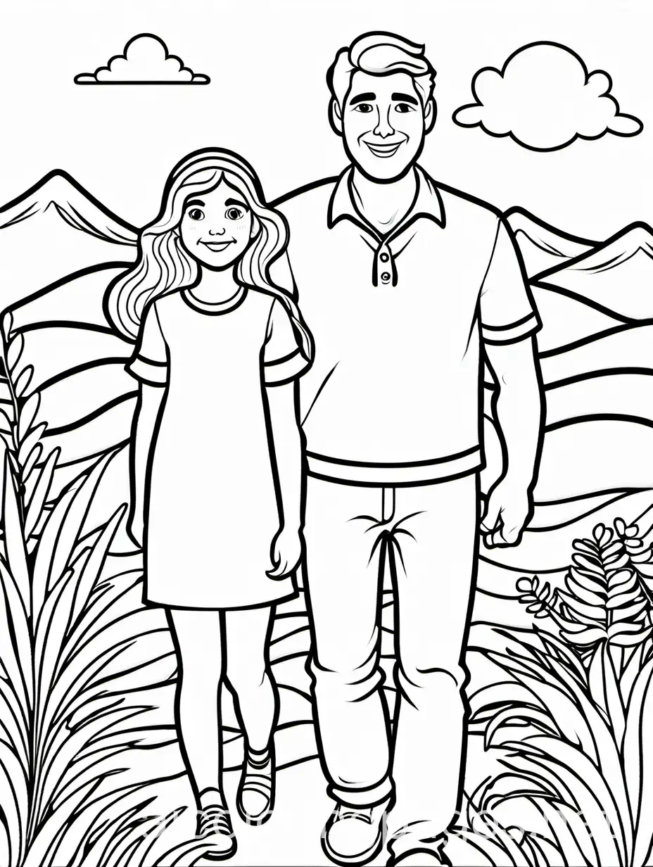 Father-and-Daughter-Coloring-Page-Simple-Line-Art-for-Kids