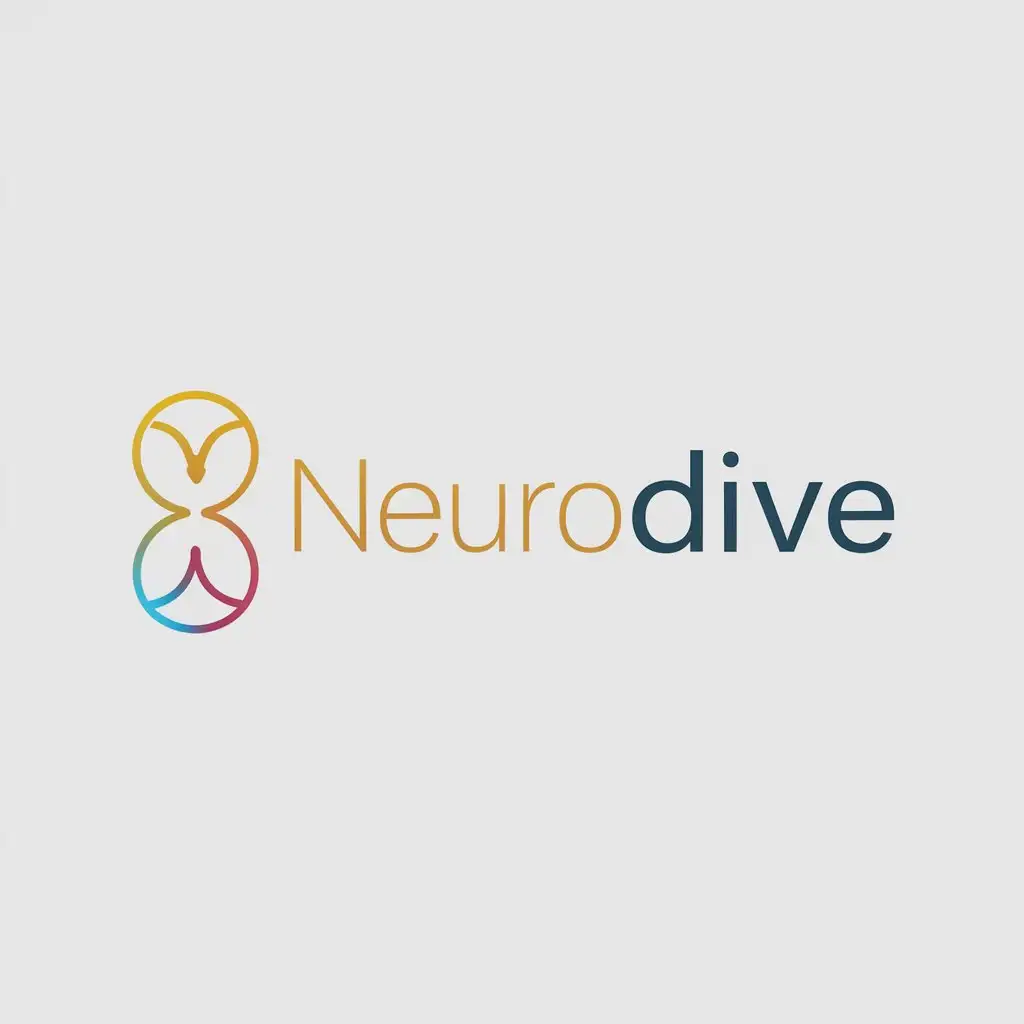 a logo design,with the text "neurodive", main symbol:eternity, butterfly,Minimalistic,be used in Education industry,clear background