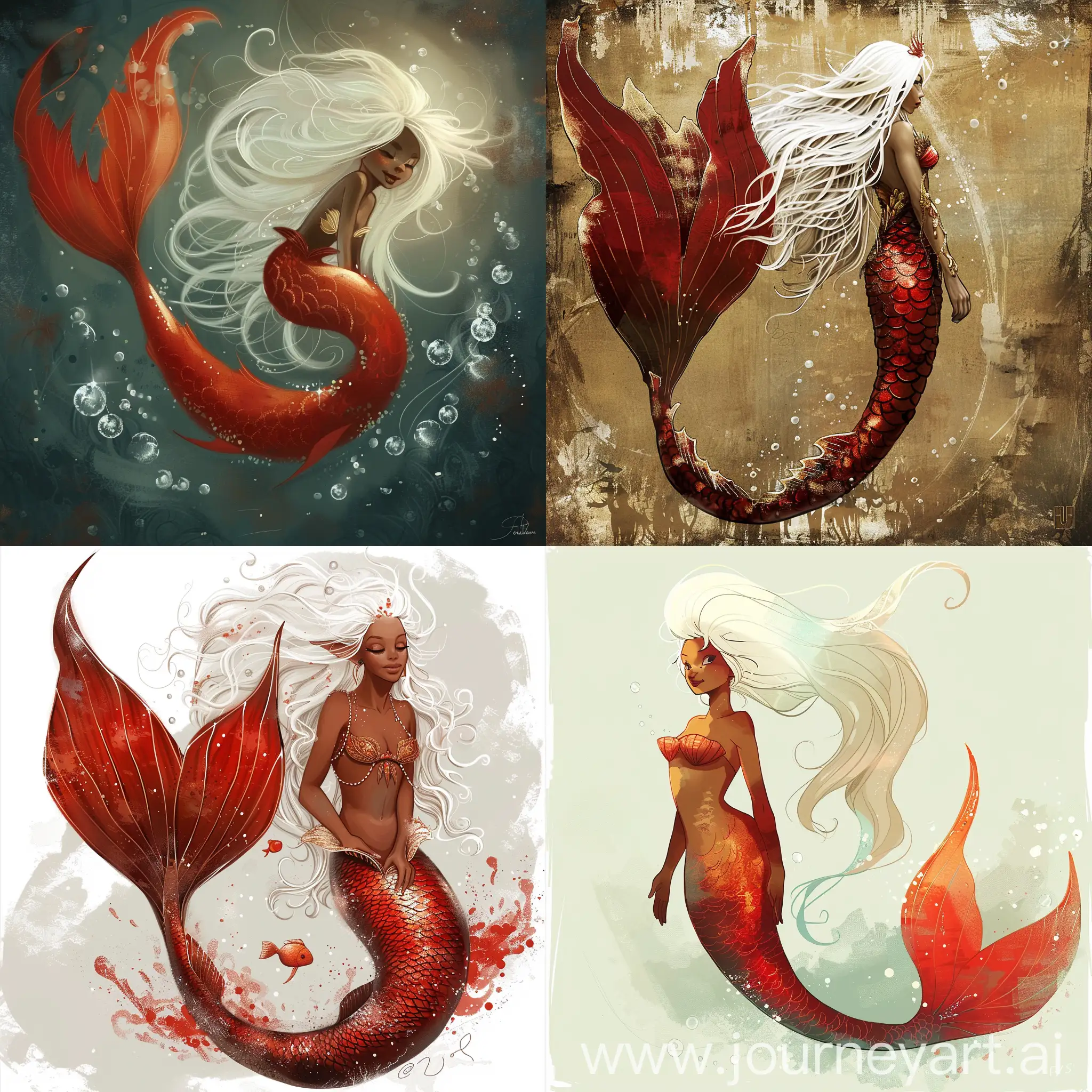 Majestic-Mermaid-with-Ivory-Tresses-and-Crimson-Tail