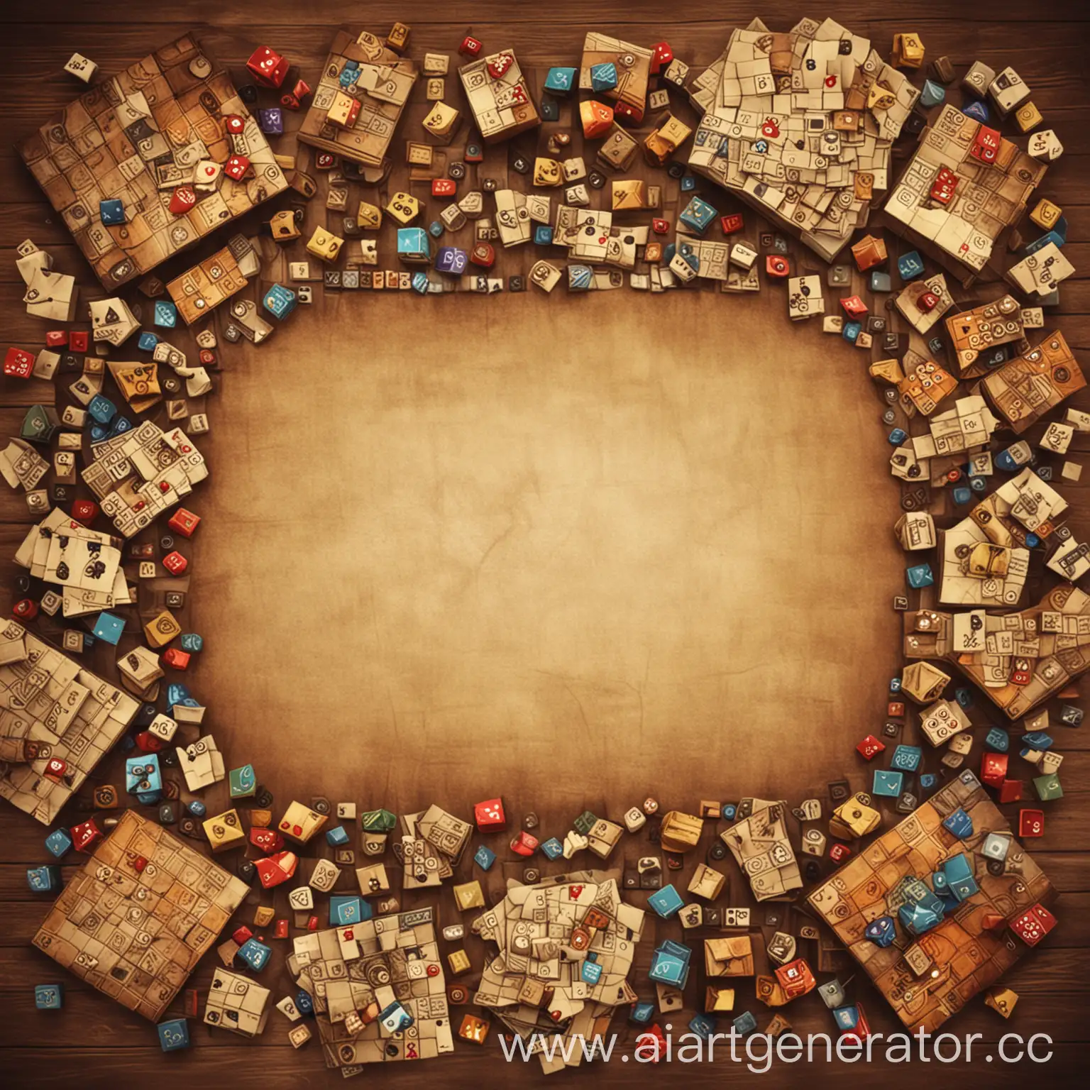 Tabletop-Game-Presentation-Background-with-Board-Games-and-Dice
