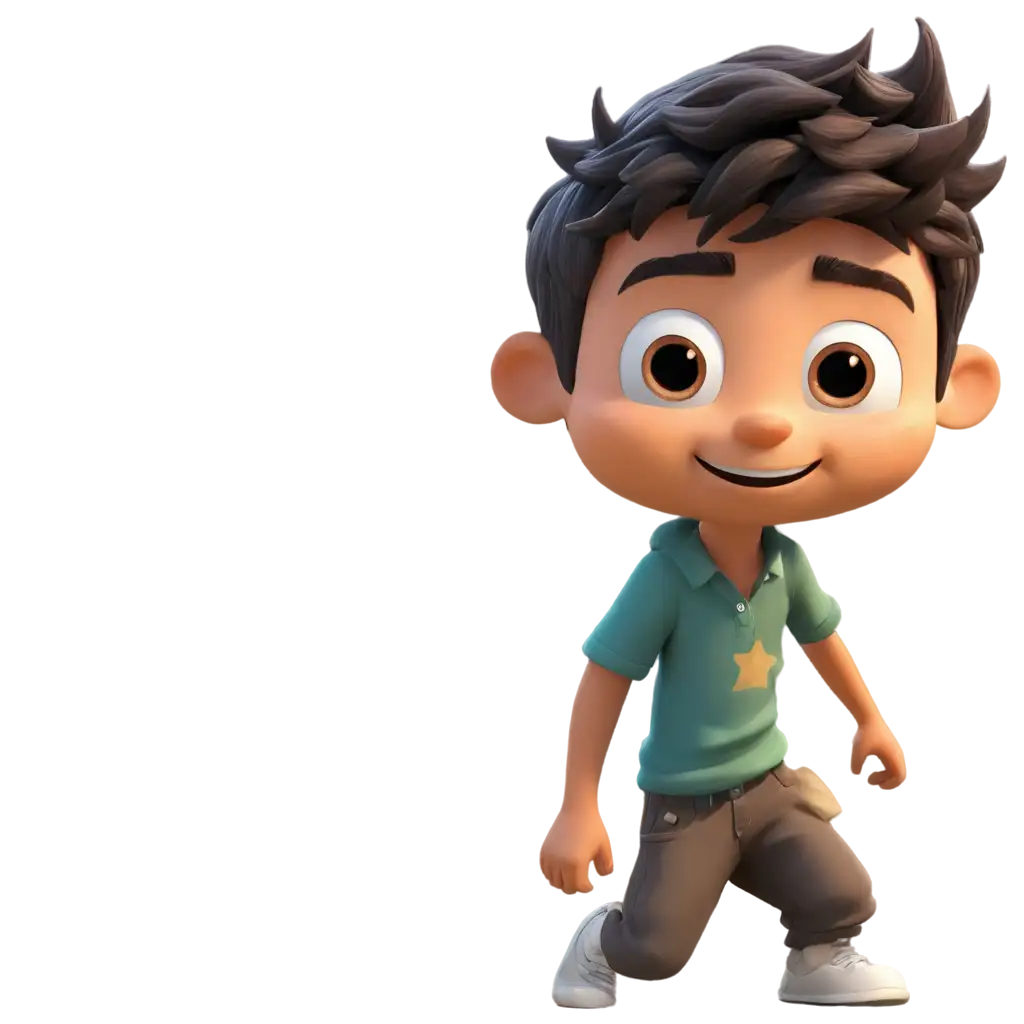 HighQuality-PNG-Cartoon-Illustration-Enliven-Your-Content-with-a-Vibrant-Boy-Cartoon