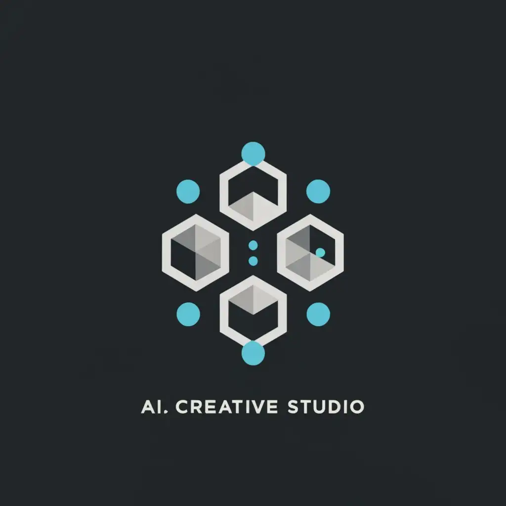 a logo design,with the text "The AI Creative Studio", main symbol:Abstract shapes like hexagons, triangles, or circles often symbolize technology and innovation. A geometric shape can subtly hint at AI's structured and logical nature.
Abstract Letters: Stylized versions of the company's initials or the letter "A" for "AI" can create a unique logo while emphasizing the company's focus on artificial intelligence.
Digital Imagery: Pixel-based designs, circuits, or network patterns symbolize digital technology and creativity.
Infinity Symbol: A symbol of endless possibilities and creativity, it also implies technological advancement.
Light Bulb or Brain: These represent creativity and intelligence, crucial components of an AI-focused creative studio.
Minimalistic Icons: Simple and elegant icons can effectively convey sophistication and a forward-thinking ethos.,Minimalistic,be used in Entertainment industry,clear background
