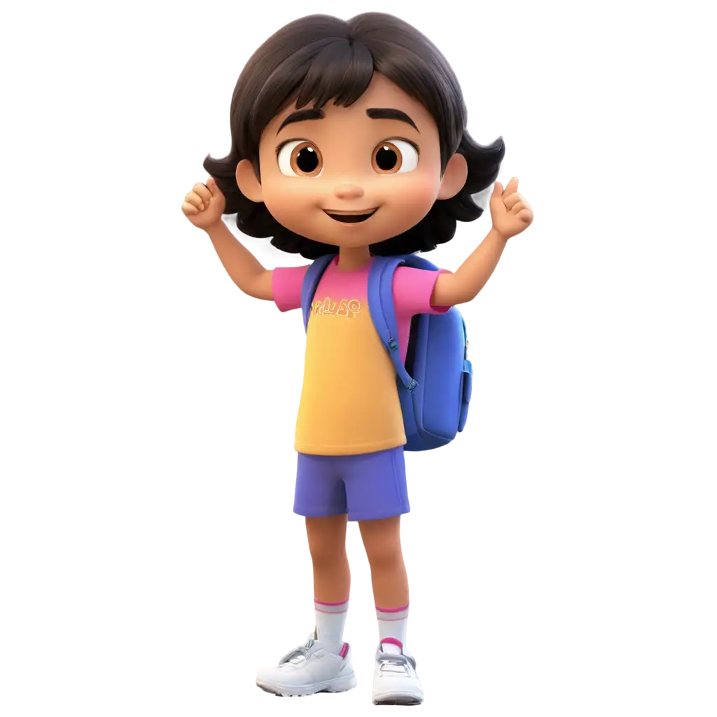 Cartoon-Filipino-Dora-the-Explorer-School-Child-PNG-Delightful-Illustration-for-Educational-Content
