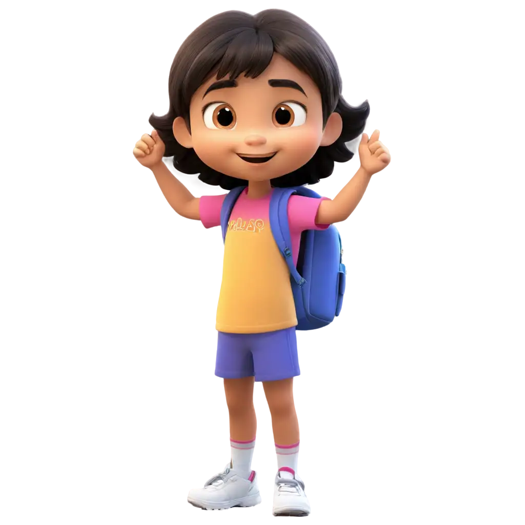 Cartoon Phillipino Dora the explore school child