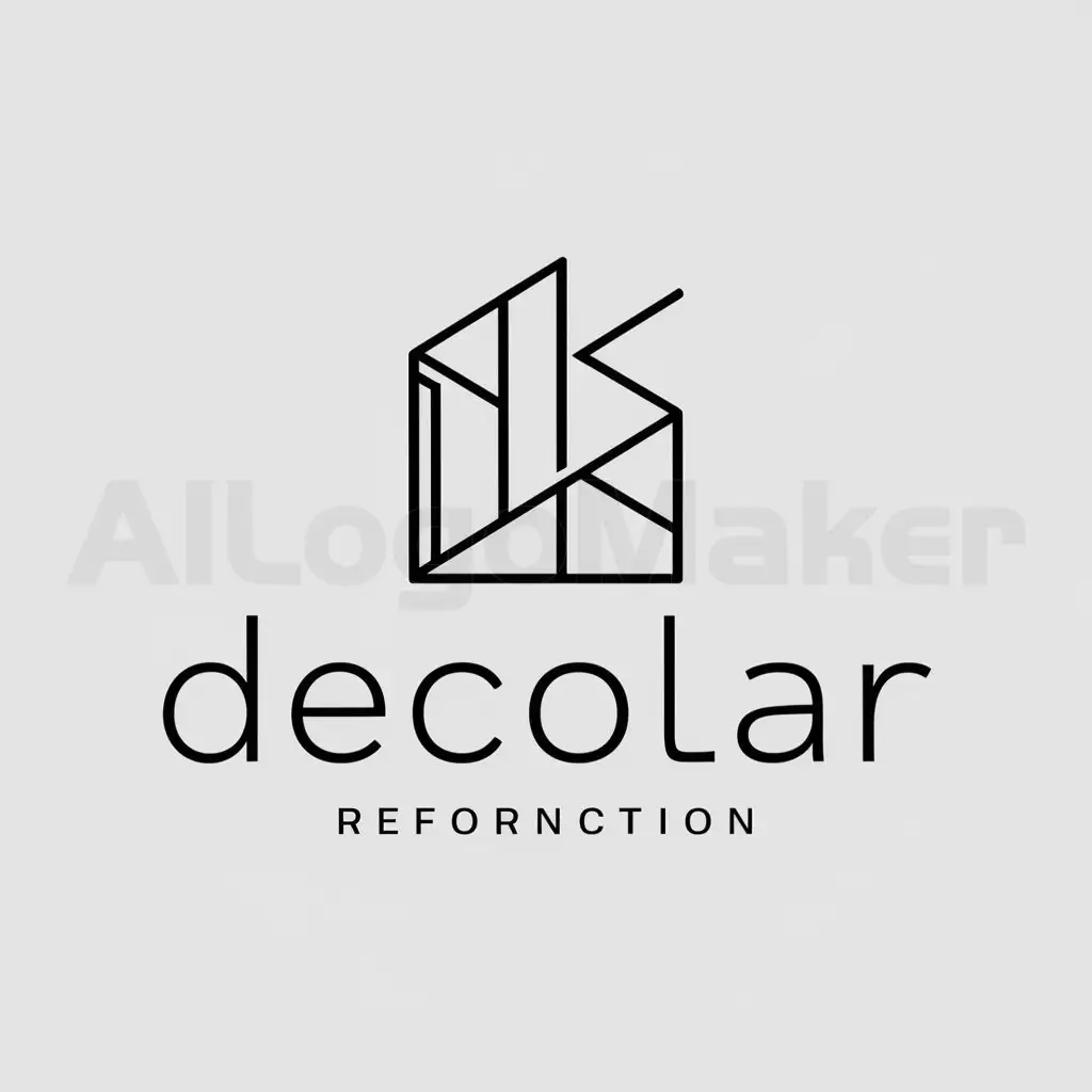 a logo design,with the text "DecoLar", main symbol:reform, constructions, building, houses,Moderate,clear background