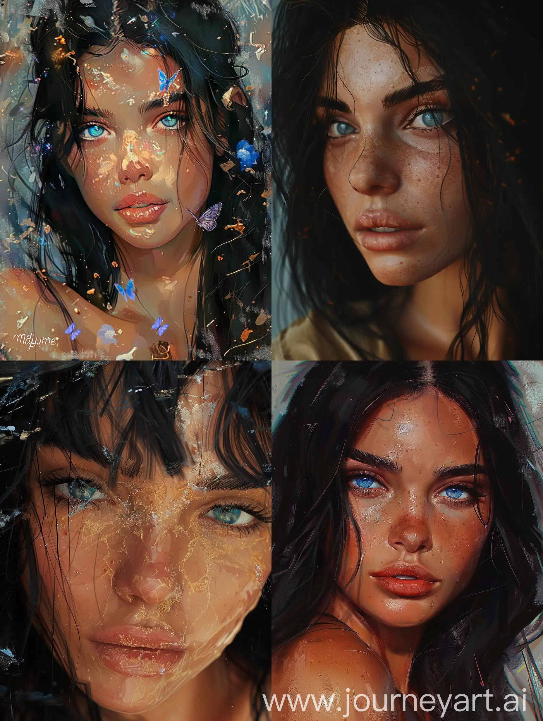 Beautiful-Demigod-with-Tanned-Skin-Black-Hair-and-Blue-Eyes-in-Surreal-Fantasy-Art