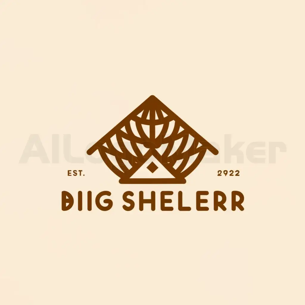 a logo design,with the text "big shelter", main symbol:salakot,Moderate,be used in Restaurant industry,clear background