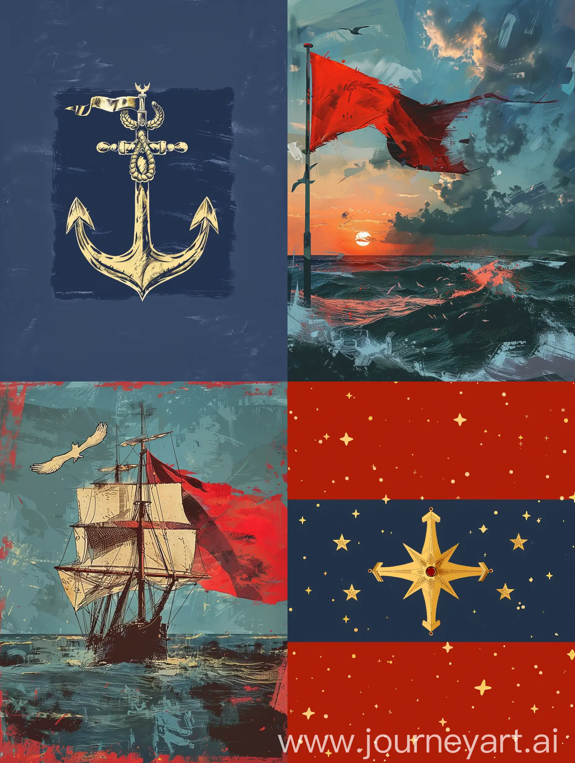 Flag of the Republic of Atlantic illustration