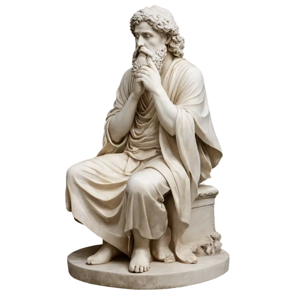 PNG-Marble-Sculpture-Ancient-Philosopher-Contemplating-on-a-Cloud