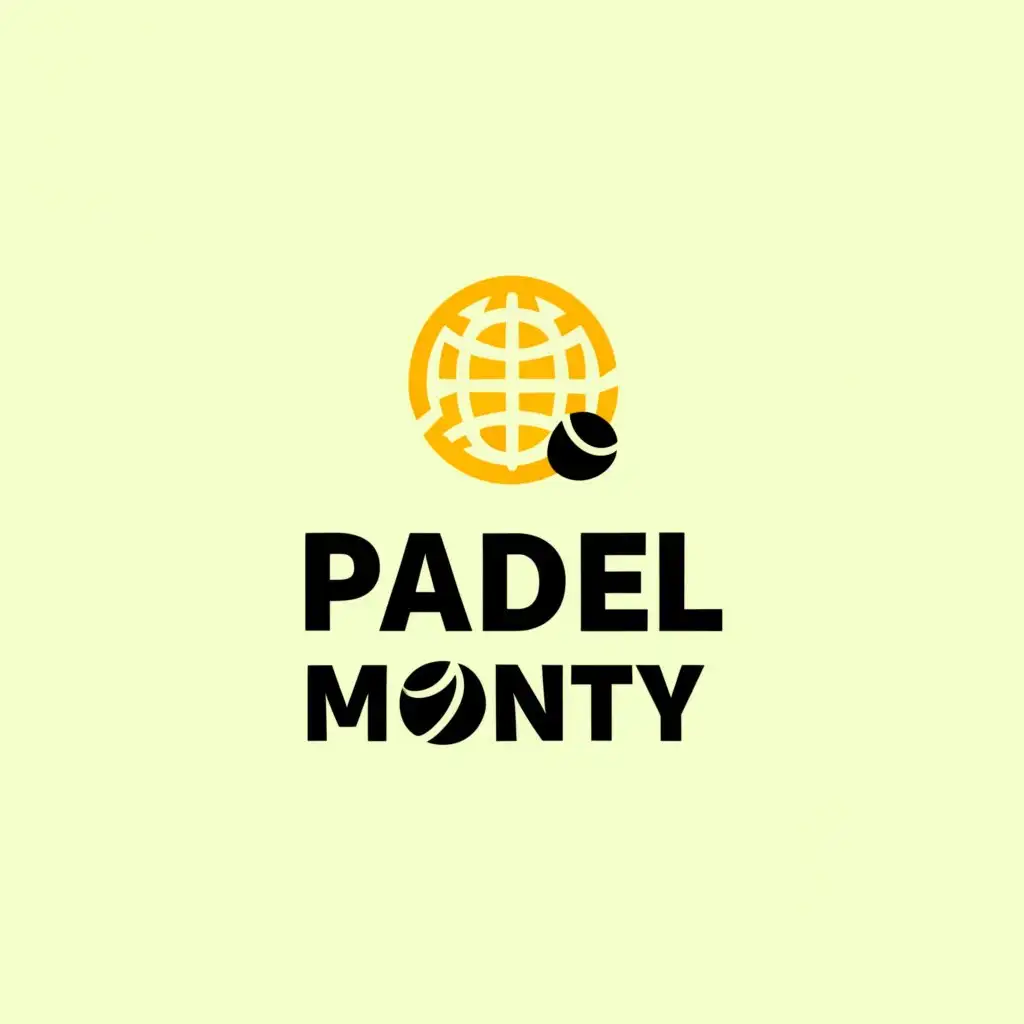 a logo design,with the text "Padel Monty", main symbol:Tennis Ball,Moderate,be used in Tennis industry,clear background