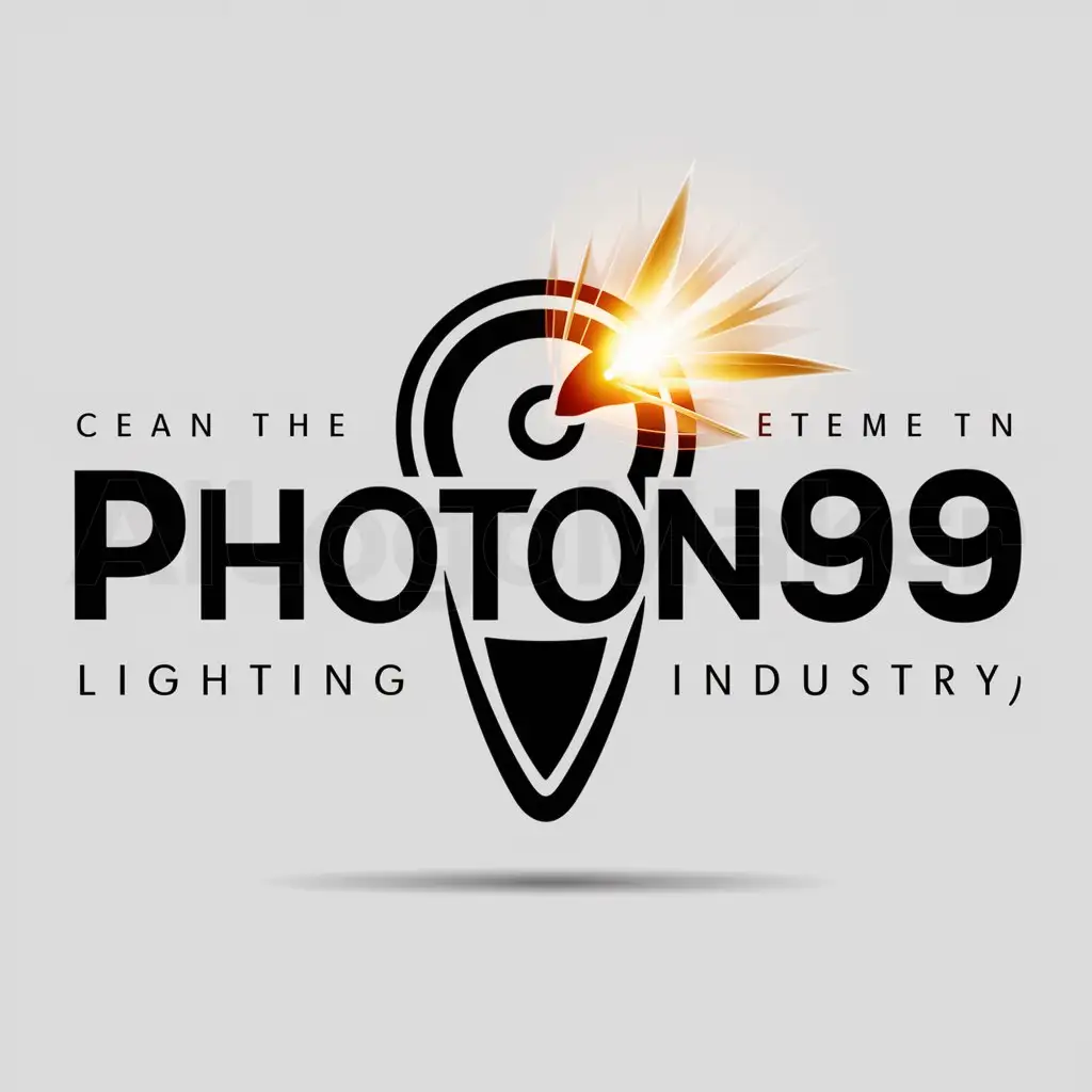a logo design,with the text "photon99", main symbol:where can buy pindem pin,Moderate,be used in chuyên đèn pin industry,clear background
