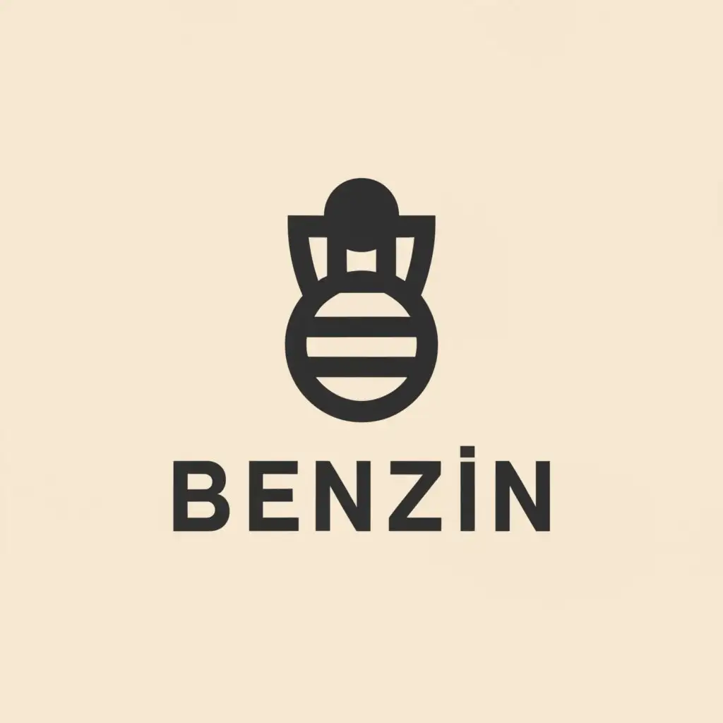 a logo design,with the text "benzin", main symbol:a perfume,Moderate,be used in Others industry,clear background