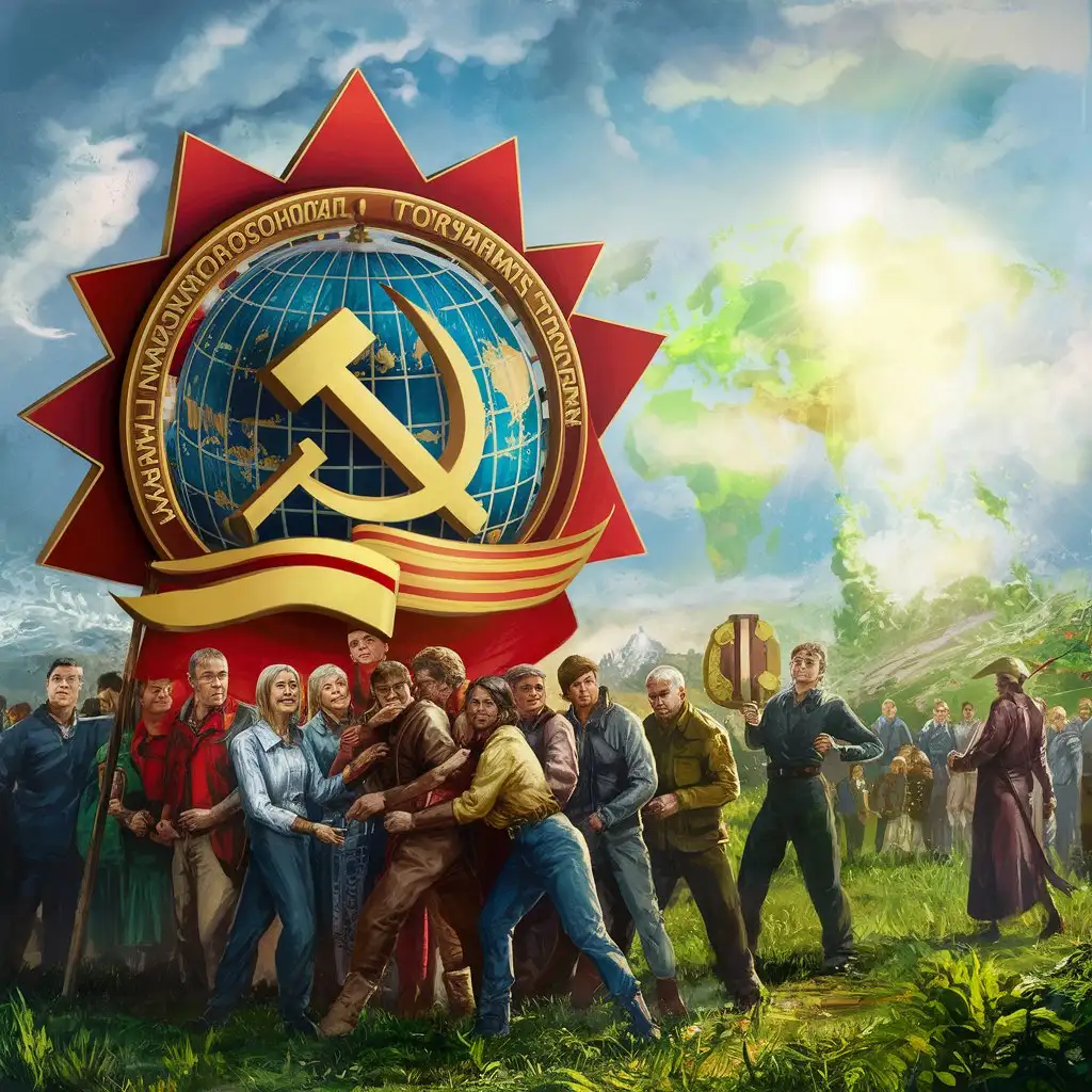 эмблема колхоза Акультной Социальной Социалистической Мировой Республики
