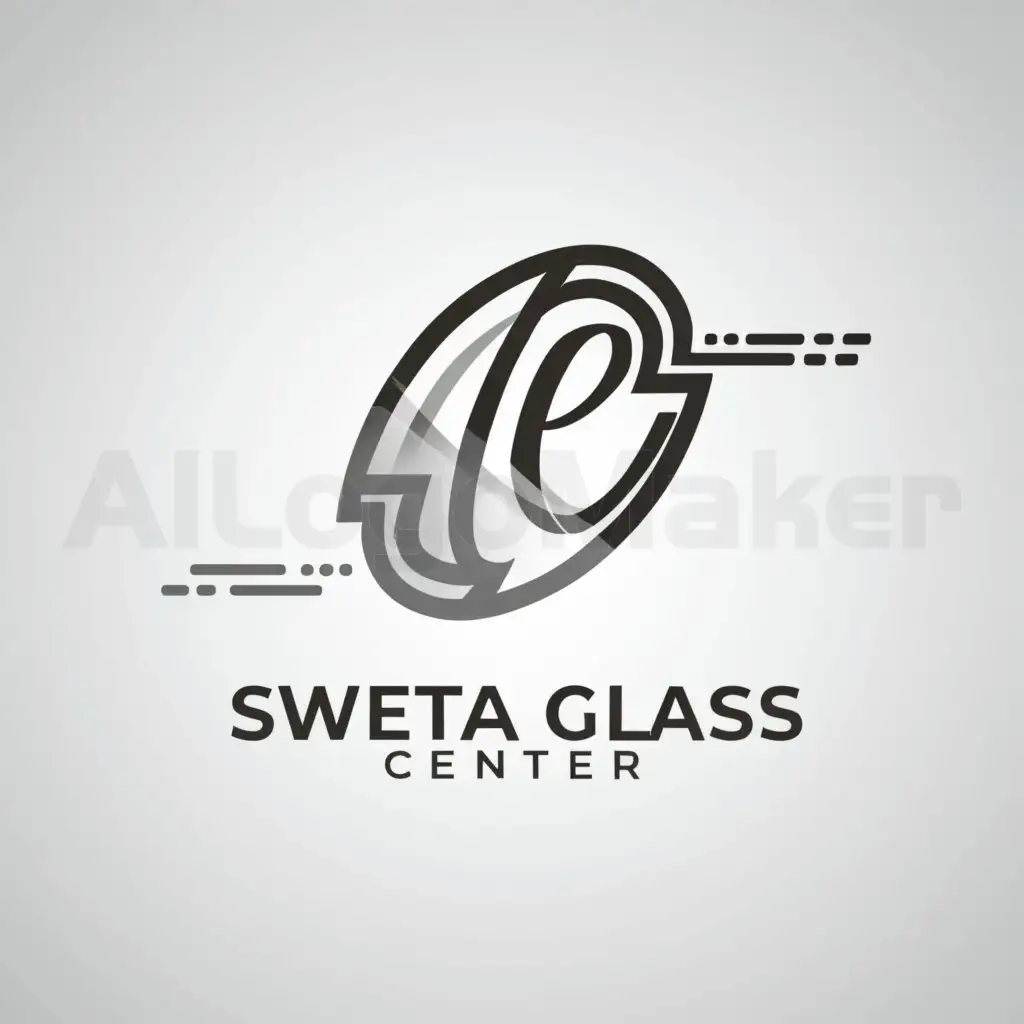 a logo design,with the text "Sweta Glass Center ", main symbol:mirror ,Moderate,be used in Others industry,clear background