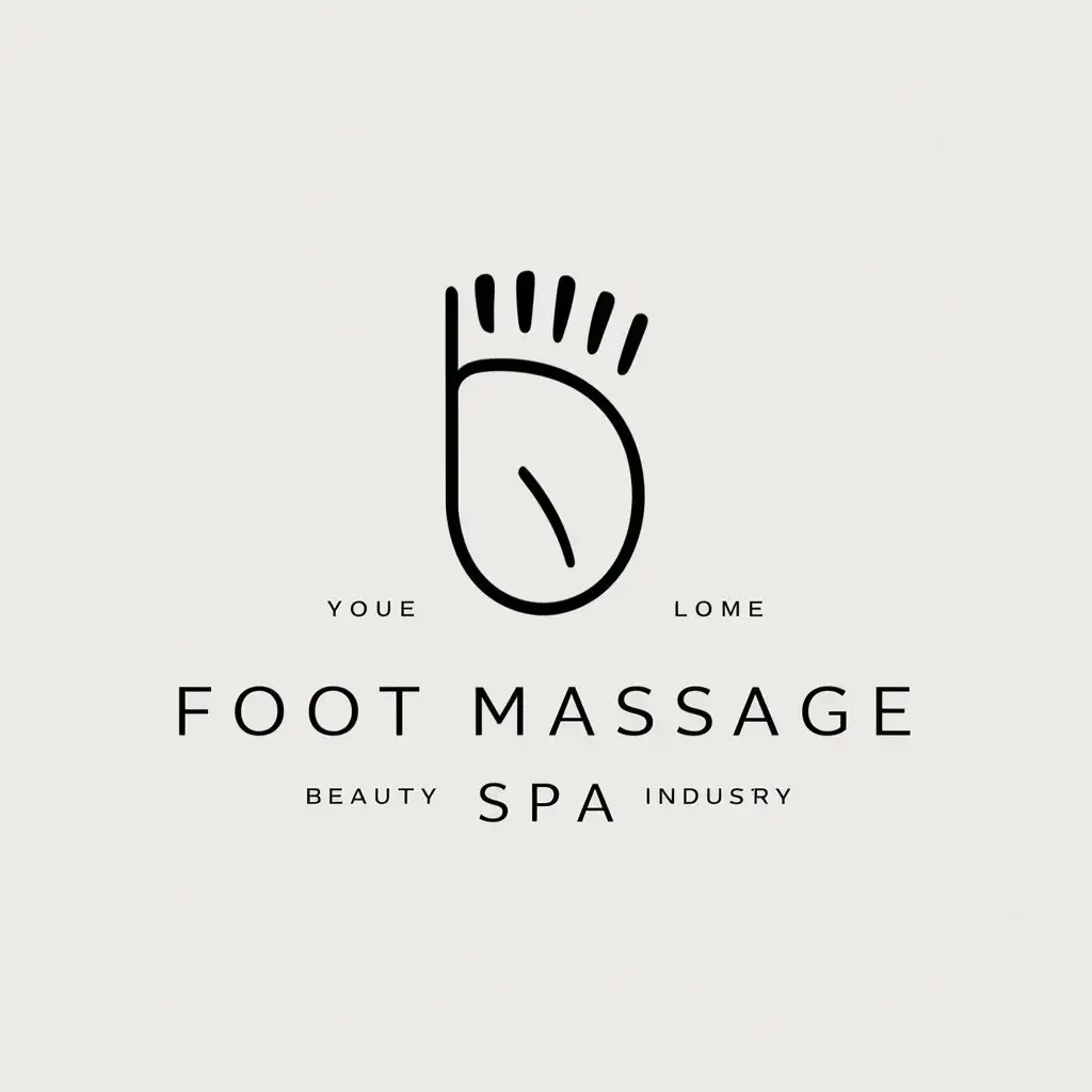 a logo design,with the text "foot massage SPA", main symbol:toe tip, sole,Minimalistic,be used in Beauty Spa industry,clear background