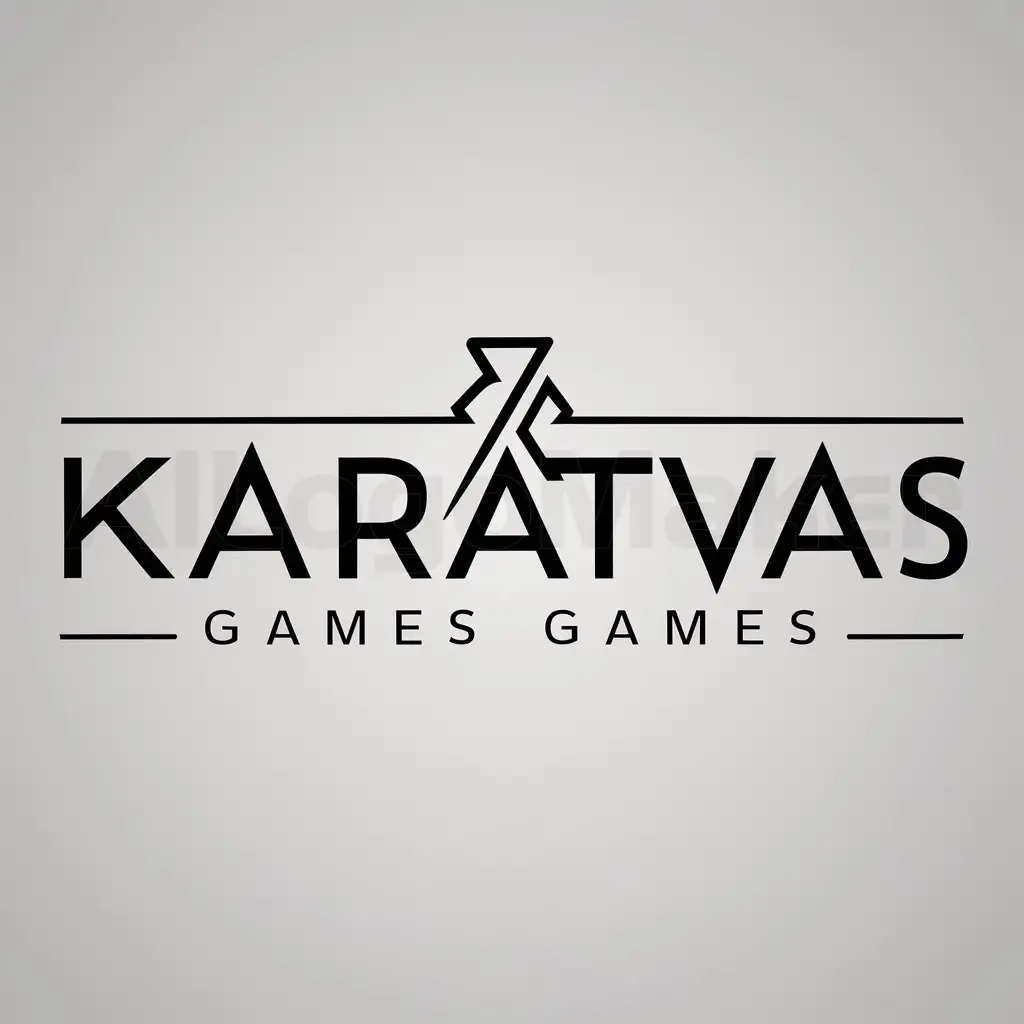a logo design,with the text "KaraTvaS", main symbol:Крест,Minimalistic,be used in Games industry,clear background
