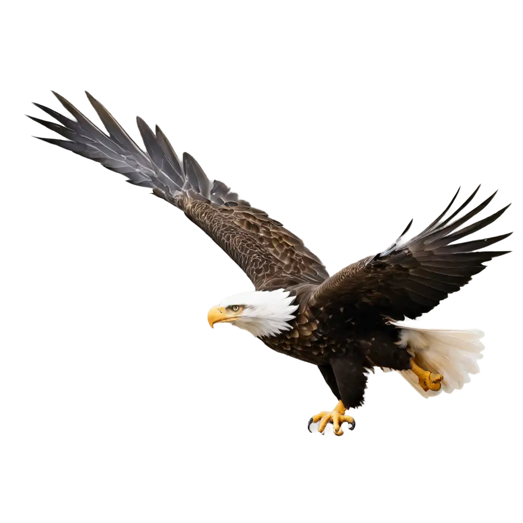 eagle flying side angle