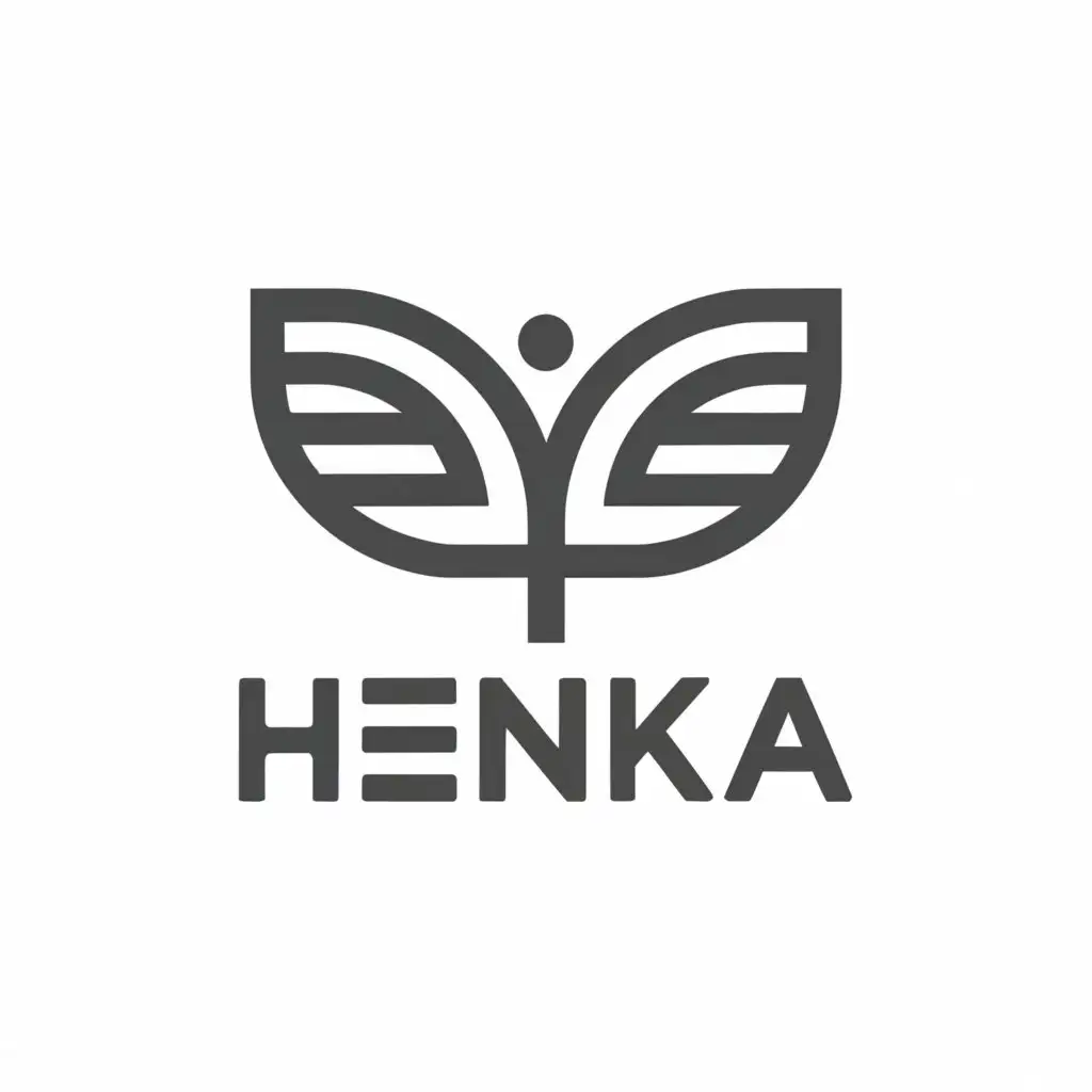 a logo design,with the text 'henka', main symbol:butterfly, Minimalistic, be used in Technology industry, clear background, bold font,withouttrademarksymbol