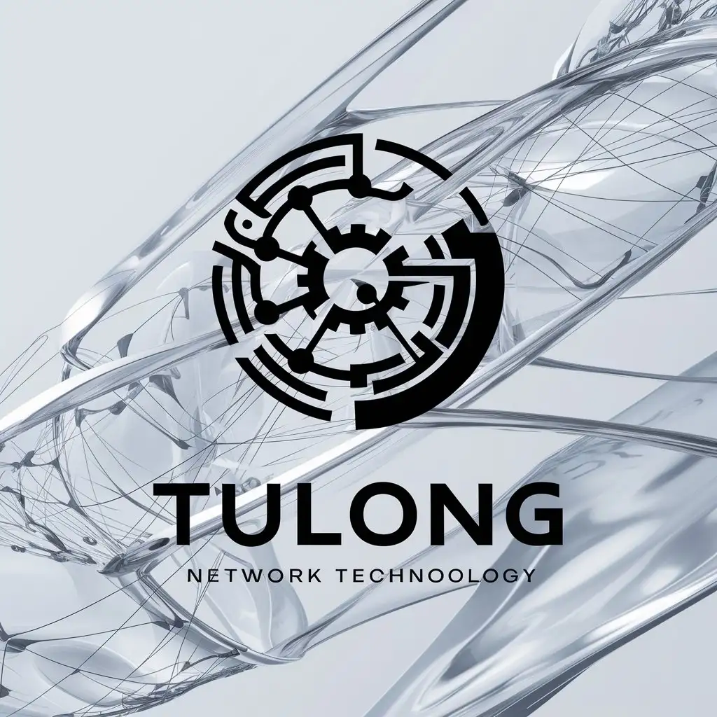 a logo design,with the text "TuLong Network Technology", main symbol:business science fiction,complex,be used in Internet industry,clear background