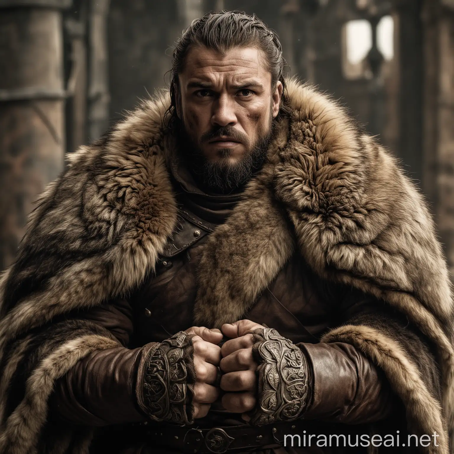 Formidable Older Warrior in Fur Garb Game of Thrones Fan Art